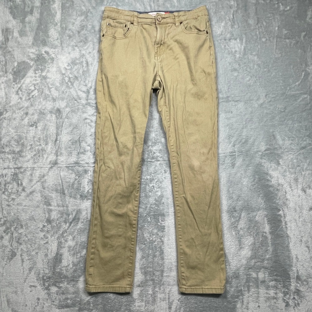 Lucky‎ Brand Pants Boys 16 Tan Skinny Stretch Khaki Adjustable Waist Chino